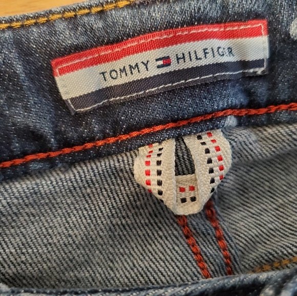 Tommy Hilfiger Dark Denim Crop Polka Dot Pants - Picture 6 of 7